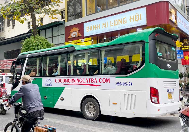 Good Morning Cat Ba bus from Hanoi to Cat Ba Island